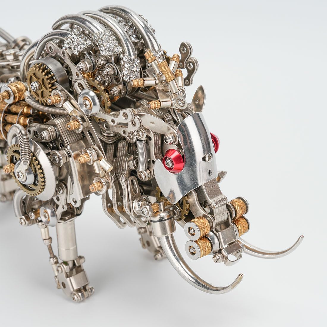3D Metal Wild Boar Puzzle for Adults to Build, DIY Mechanical Steampunk Bionic Animals Assembly Model Kit, Home Office Display & Collectible Gift (1100 Pieces)
