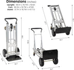 COSCO 4-in-1 Folding Series Hand Truck with Flat-Free Wheels