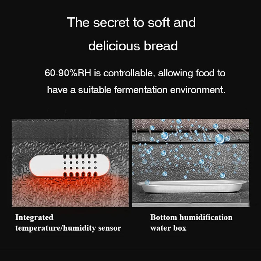 40L Electric Dough Proofer Machine, Kitchen Dough Yogurt Bread Fermentation Machine, with Humidity and Temperature Control, High Efficiency Household