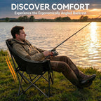 2 Pack Oversized Camping Chair Heavy Duty Lawn chair Support 500 lbs,Grey