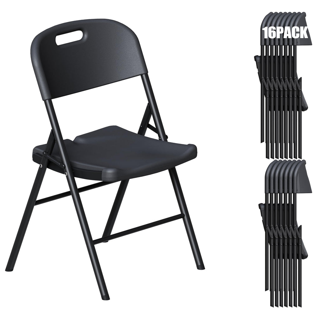 10 Pack White Folding Chairs for School Events Wedding Party Picnic