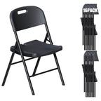 10 Pack White Folding Chairs for School Events Wedding Party Picnic