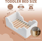 DoCred Toddler Bed, Upholstered Toddler Bed for Girls&Boys