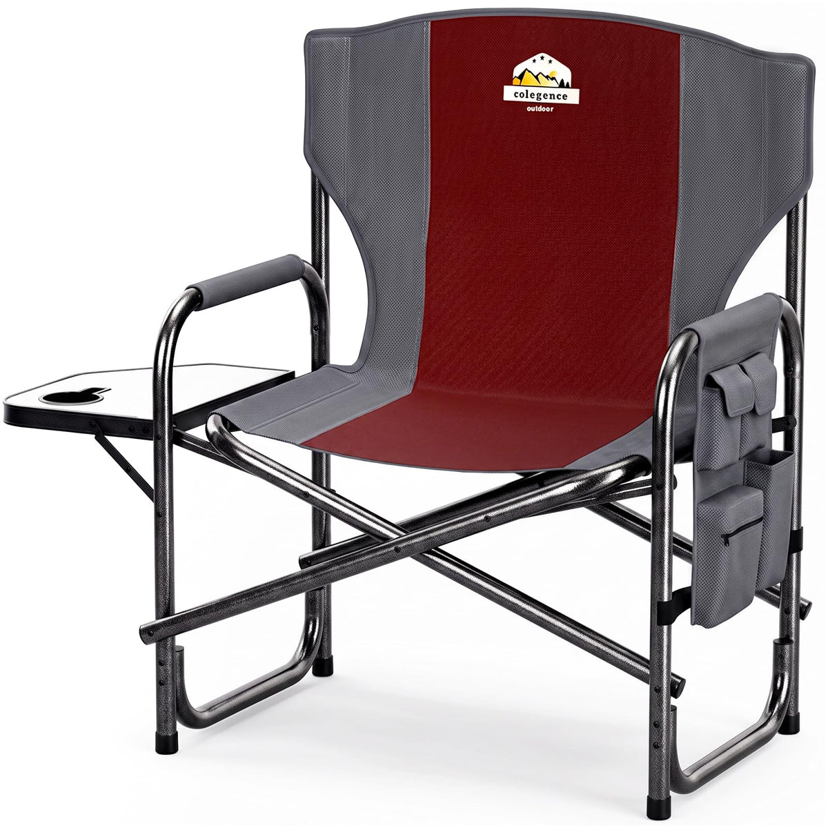 Colegence Oversized Camping Chair, 600-lb Capacity, Heavy-Duty Steel Frame