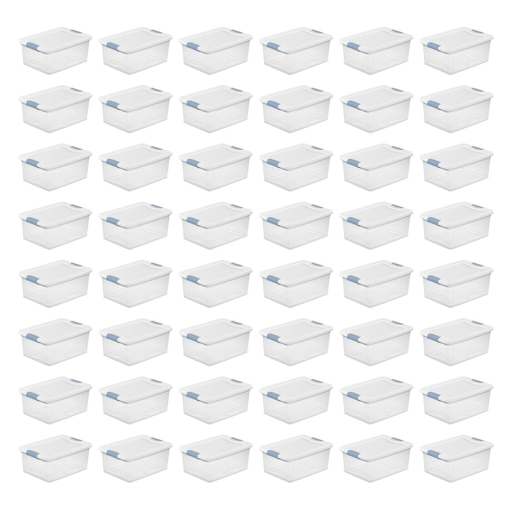 Sterilite Latching Box with Lids for Home and Office, 32 Quart, 6-Pack