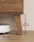 VASAGLE TV Stand for 65'' TV, Entertainment Center with Adjustable Shelf