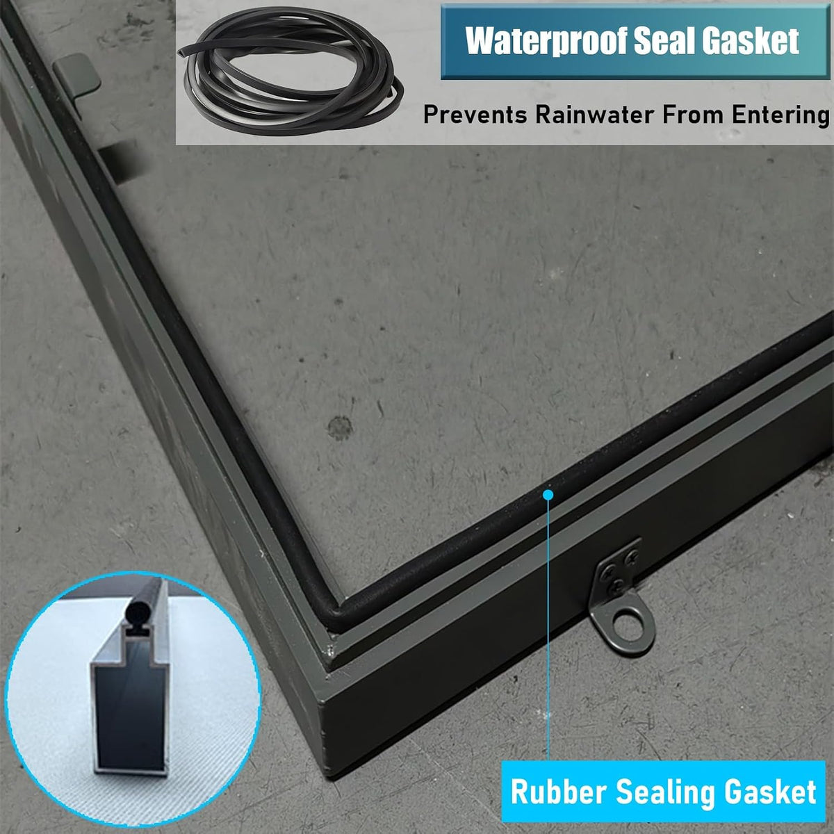 Egress Well Cover Flat Roof Access Hatch Lid 39in 36in 34in 32in 30in 28in 26in, Attic Stairway Exit Anti-Theft Door, Outdoor Rooftop Maintenance Hatches Metal, Warehouse Basement(20"x20"/51x51cm)