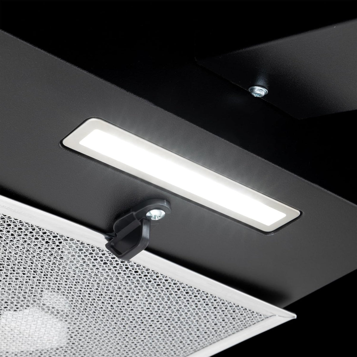 High Pointe 12V Range Hood Stainless Steel Black Finish 22"