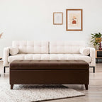 Joveco 51 Inch Storage Bench,Leather Tufted Storage Ottoman with Legs