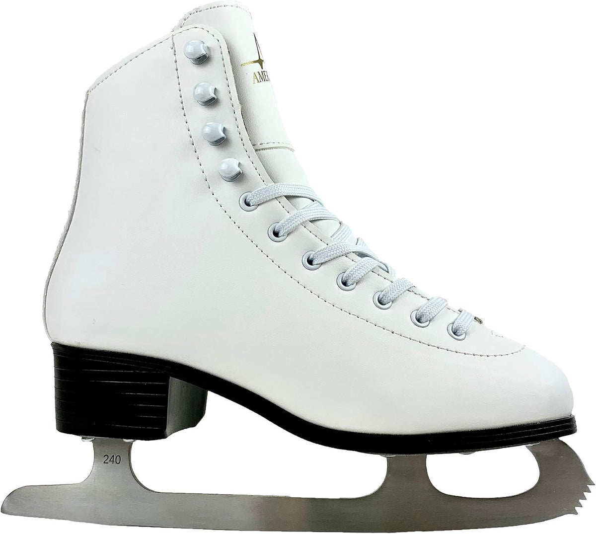 American Athletic Tricot Lined Ice Skates for Women - Recreational Figure Skates with Ankle Support, Padded Lining, Stainless Steel Blades - Suitable for Indoor & Outdoor Ice Skating