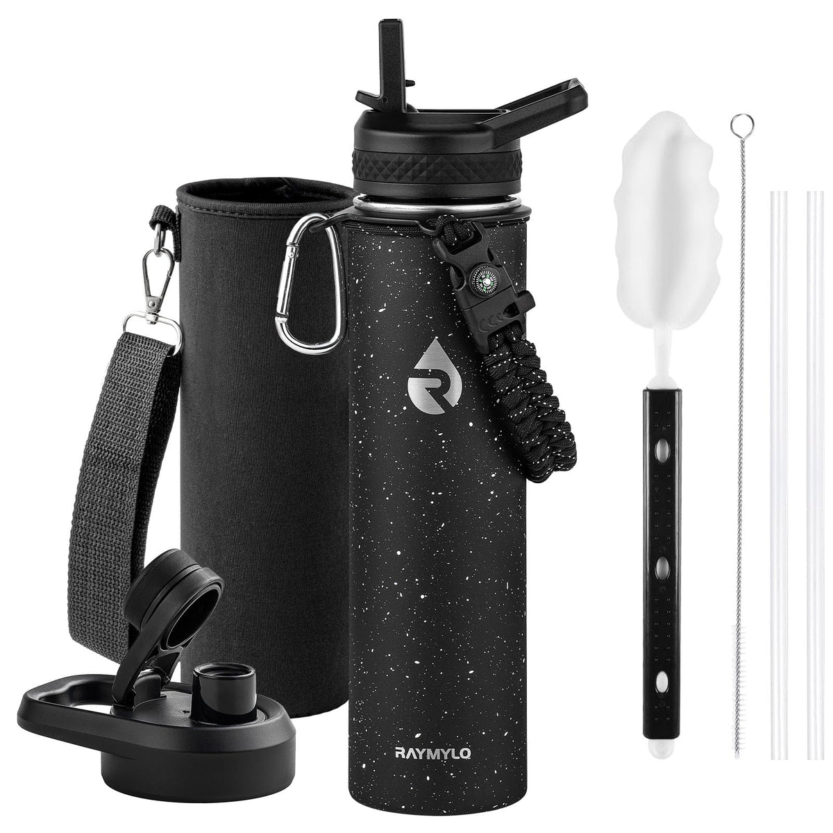 RAYMYLO Insulated Water Bottle 40 oz, Triple Wall Vacuum Stainless Steel