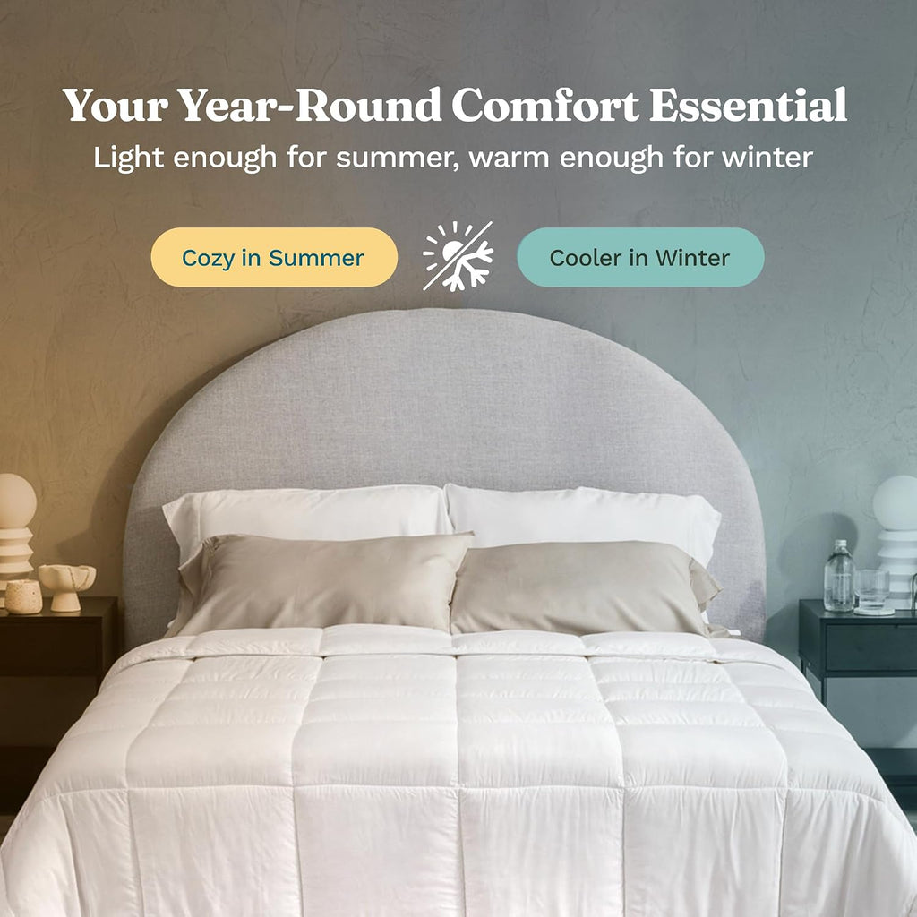 Olive + Crate Bamboo Comforter - Queen Size Duvet Insert, 88"x90"