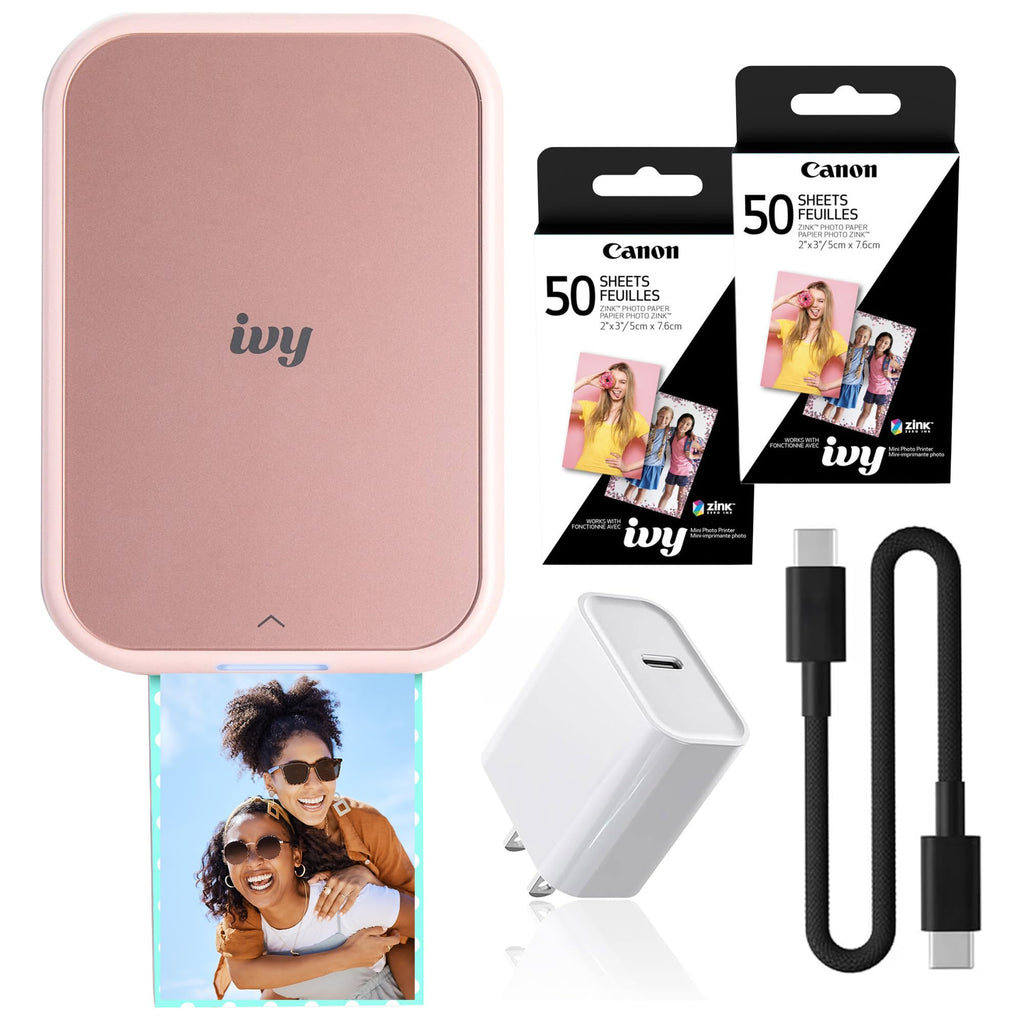 Canon Ivy 2 Mini Photo Printer (5452C018) Bundle