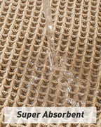 Upgraded Waffle Bath Mat Set of 2 Absorbent Bathroom Mat 18"x30" + 24"x48"
