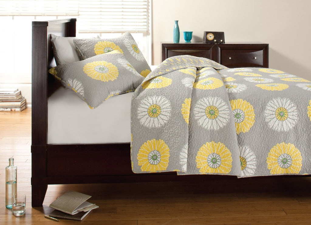 Cozy Line Home Fashions Turquoise Blue Coral Floral Leaf Reversible Quilt Bedding Set, Coverlet Bedspread Lightweight for All Seasons (Mirage Paisley, King - 6 Piece)