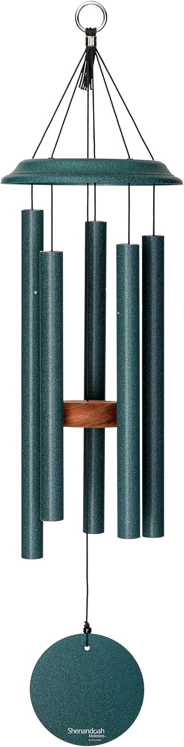 Shenandoah Melodies by Wind River - 29 inch Green Wind Chime for Patio, Backyard, Garden, and Outdoor décor (Aluminum Chime) Made in the USA