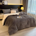 Insulation Hibiscus Winter Quilts, Thickened Super Soft Double-Sided Twin Size Lightweight Breathable Warmth Thick Bed Comforters(A,200x230cm-3.7kg)