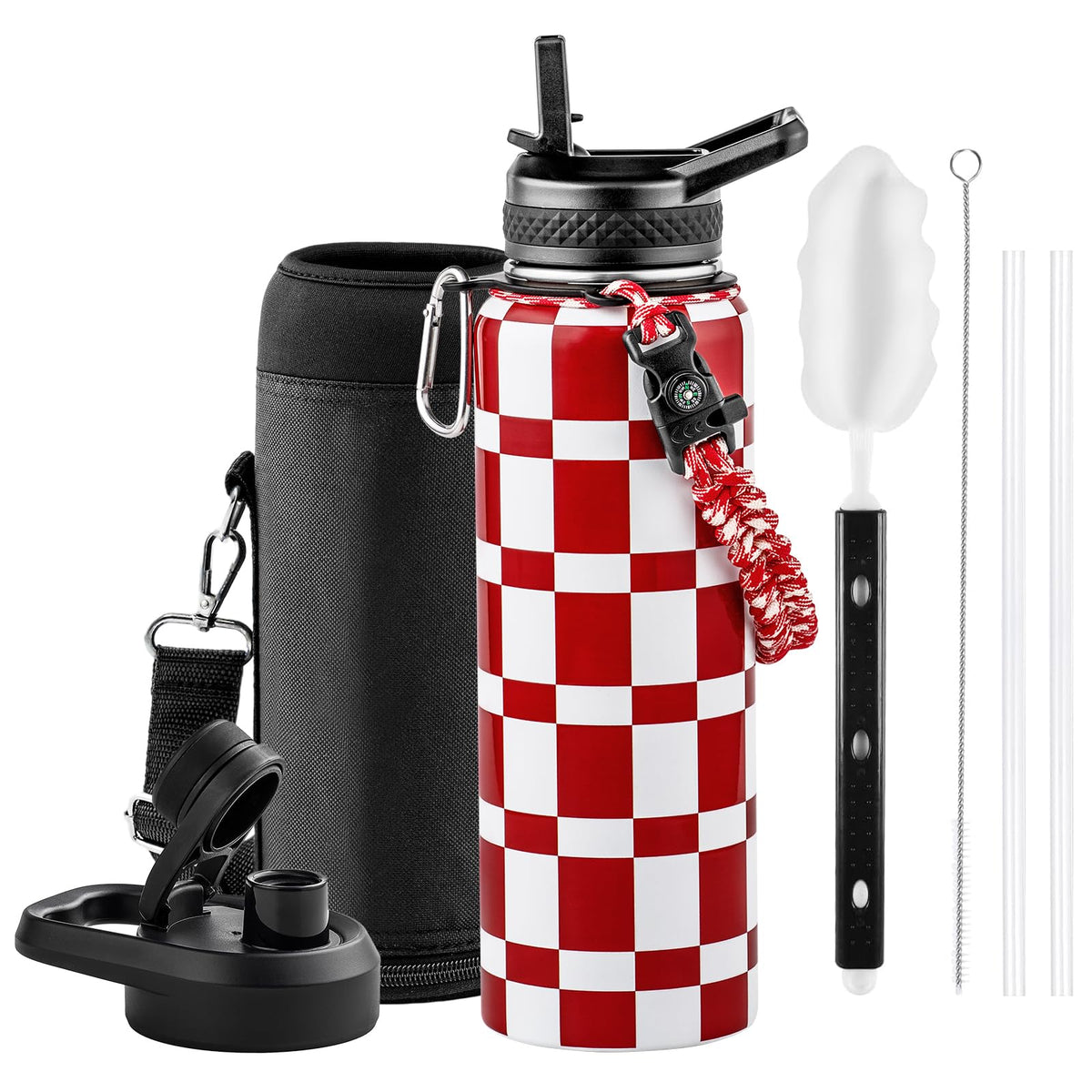 RAYMYLO Insulated Water Bottle 40 oz, Triple Wall Vacuum Stainless Steel