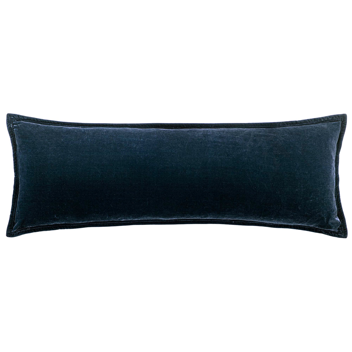 HiEnd Accents Stella Faux Silk Velvet Green Ochre Long Lumbar Pillow