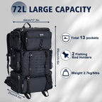 Goture 72L Fishing Tackle Backpack with Cooler & 4 3700 Tackle Boxes