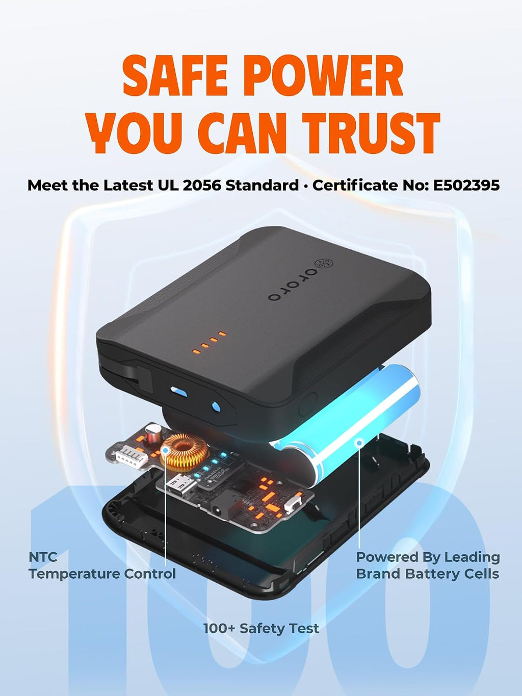 ORORO PD 7K High-Capacity Fast Charging Battery for Heated Apparel