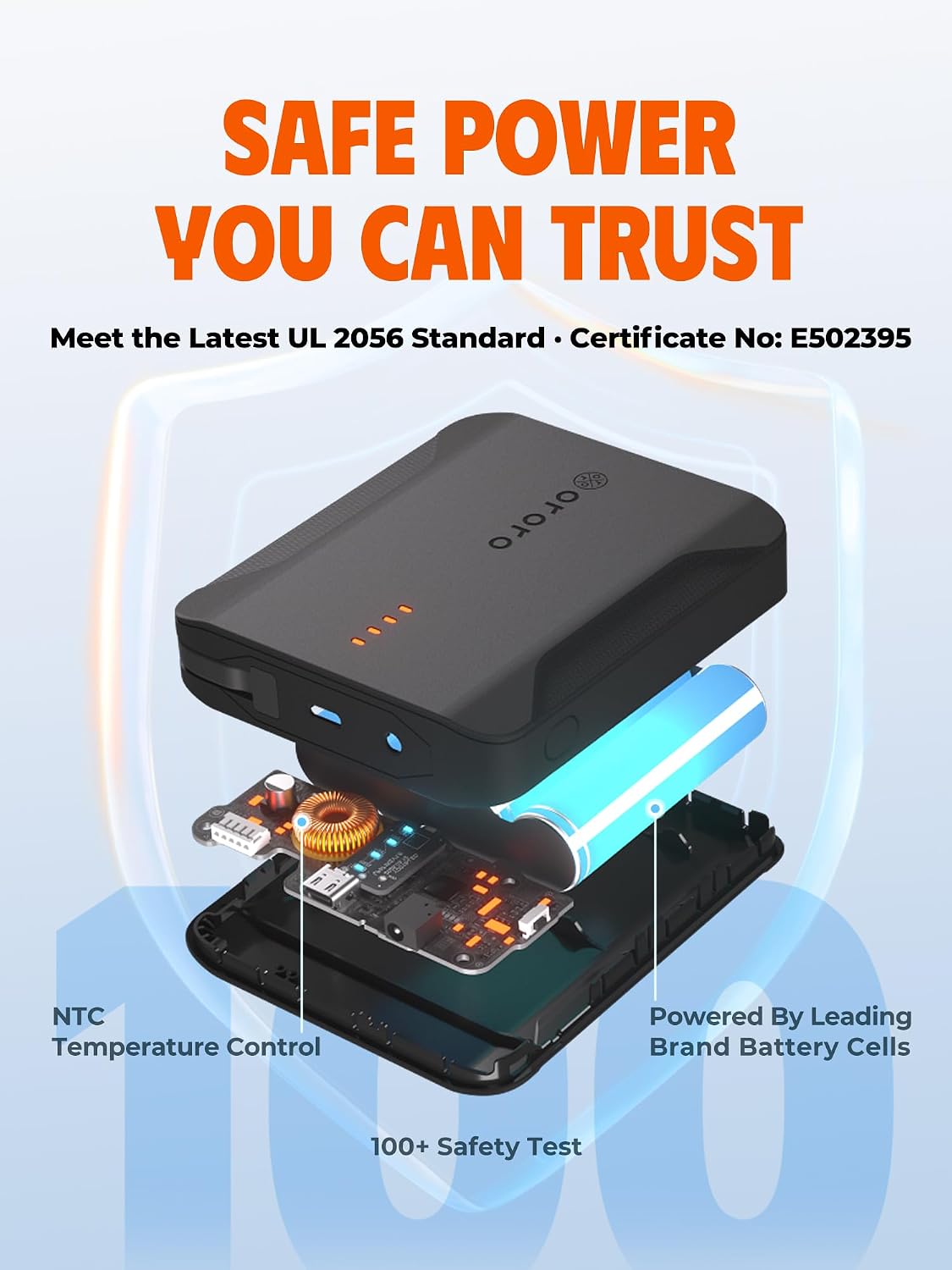 ORORO PD 7K High-Capacity Fast Charging Battery for Heated Apparel