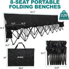 1MORE Folding Bench, Portable Foldable Sideline Bench for Team with Carry Bag