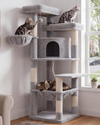 Hey-brother Cat Tree Tower for Indoor Corner with Spacious Condo, MPJ062MJ