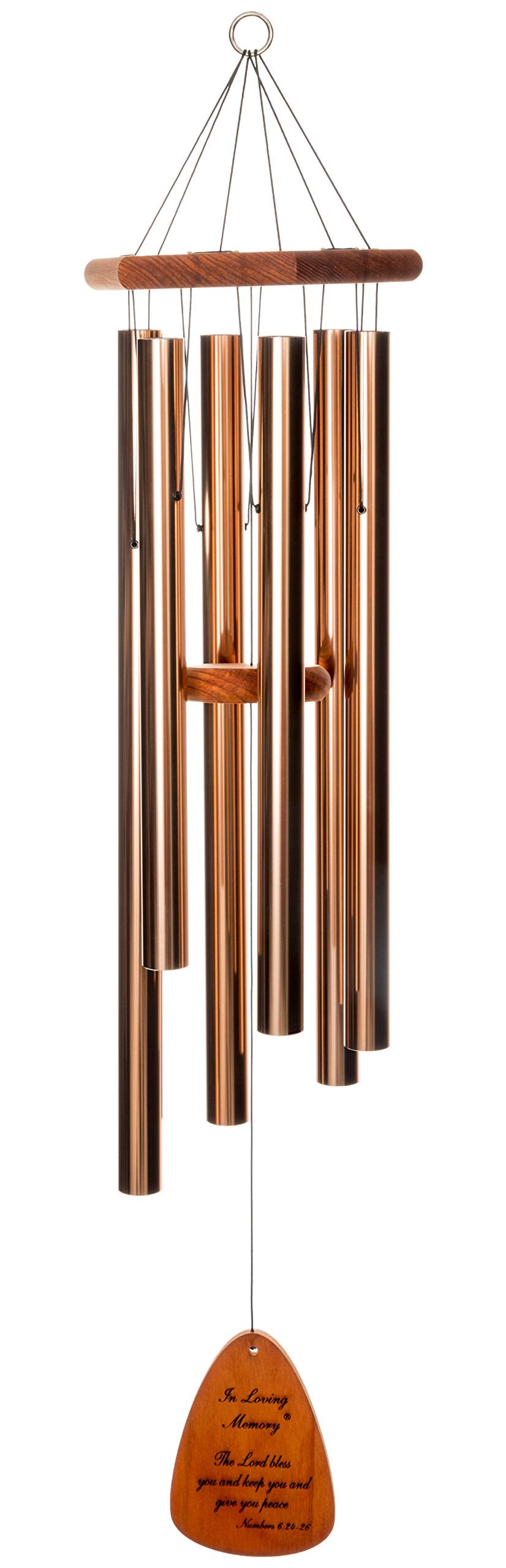 In Loving Memory 30-inch Windchime, Bronze w/The Lord Bless You and Keep You… w/Customization