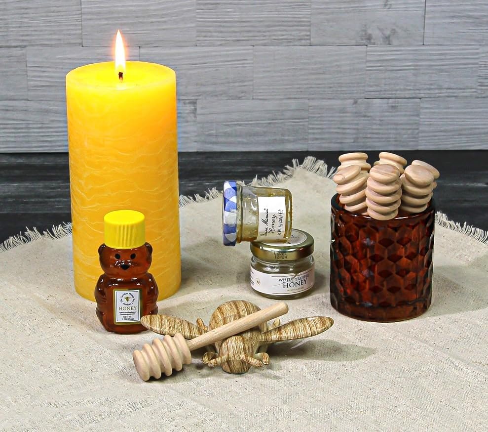 Richland Amber Chunky Honeycomb Glass Votive & Tealight Candle Holder Set of 48