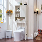 LEYAOYAO 68" Modern Fluted Over The Toilet Storage Cabinet, a Sliding Door