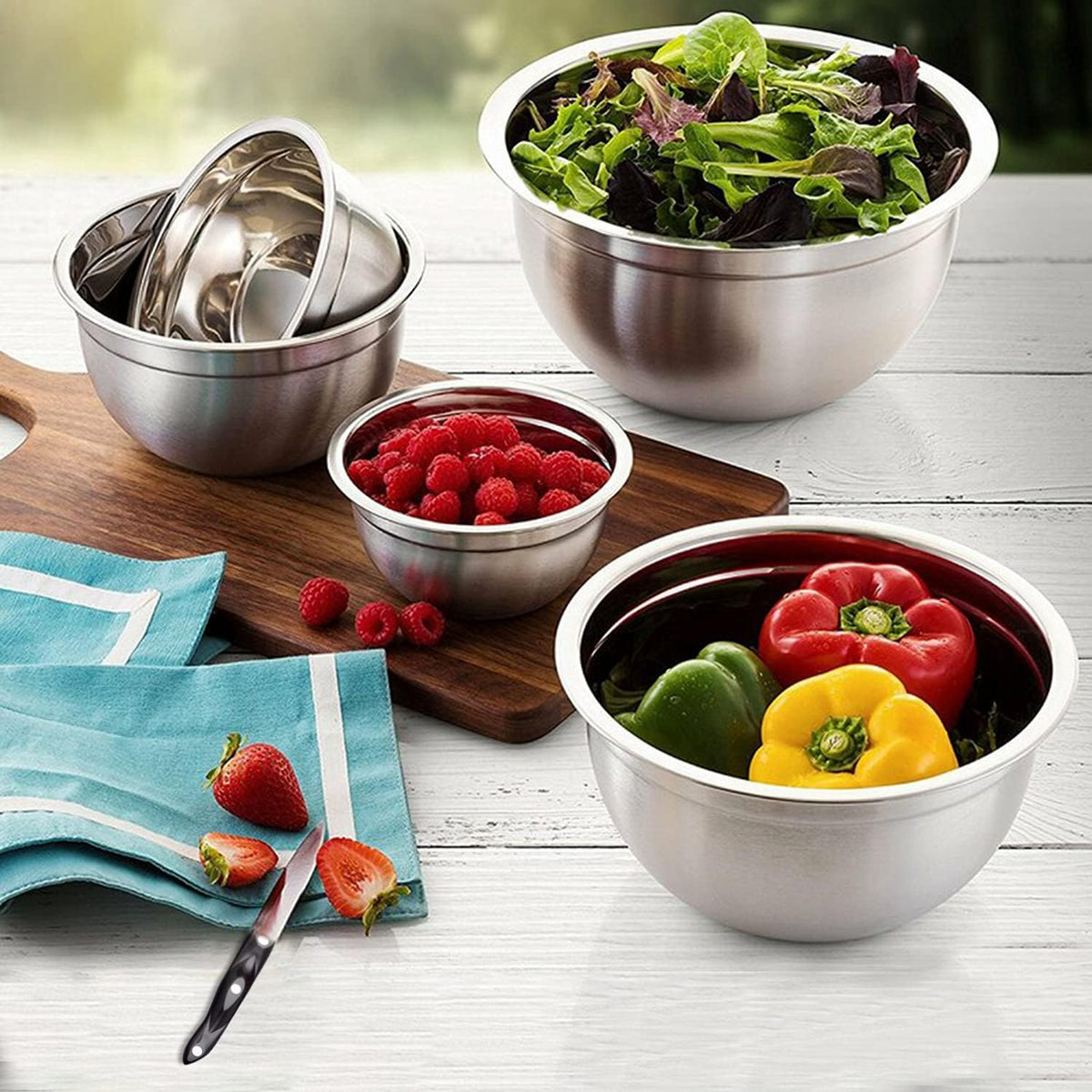 YBM HOME Heavy Duty Professional Stainless Steel Mixing Bowl – Commercial Grade Deep Prep & Serving Bowl for Baking, Cooking, Dough Mixing & Food Prep, Dishwasher Safe, 0.75 Quarts