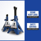 Strongway Double-Locking 6-Ton Jack Stands, 12,000-Lb. Capacity, 1 Pair