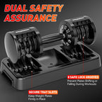 25/50lbs Adjustable Dumbbell Set of 2, 5-in-1 Free Weights Set