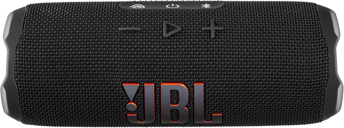 JBL FLIP 7 (Black) Waterproof Portable Speaker Bundle with X-Halo Hardcase (Black)