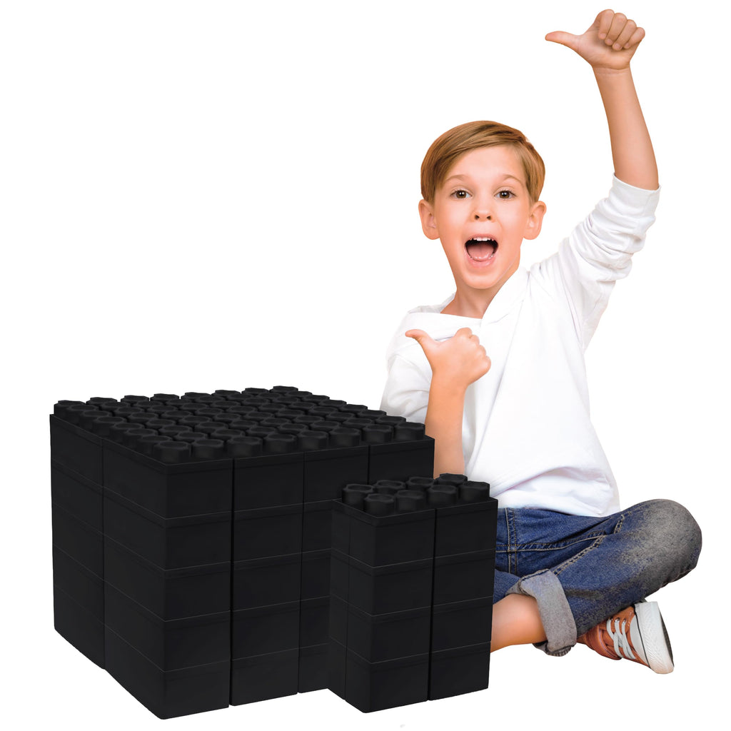 BiggoBlocks Big Blocks for Kids Ages 4-8 — Indoor & Outdoor Blocks for Kids Games — Large Building Blocks (48 pc) Learner Set