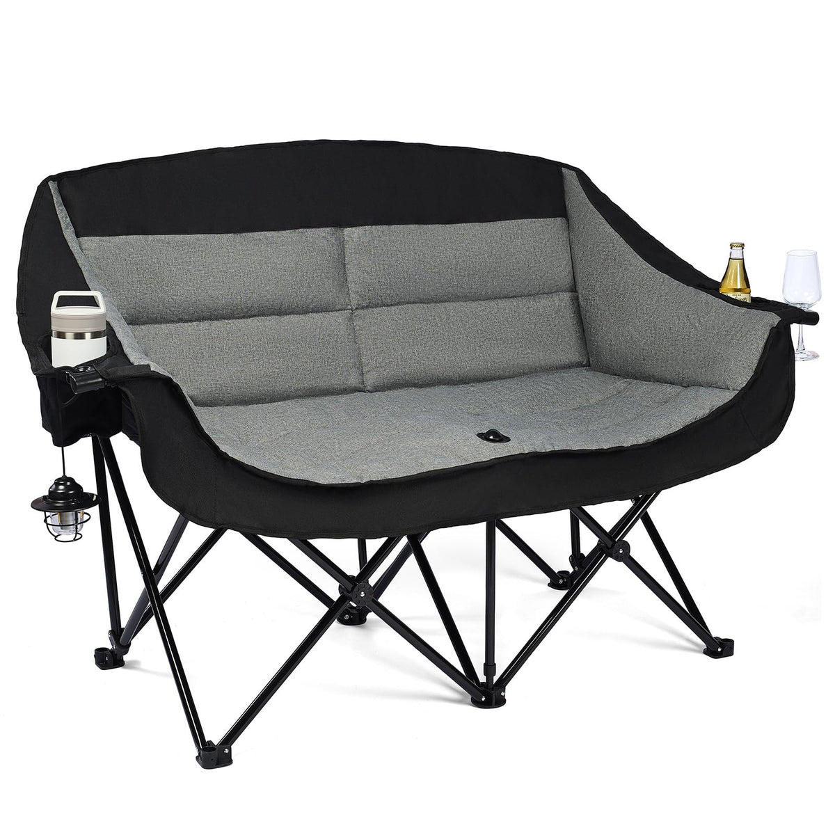 Oversized Camping Chair - Heavy Duty Padded Lawn Chair for Adults