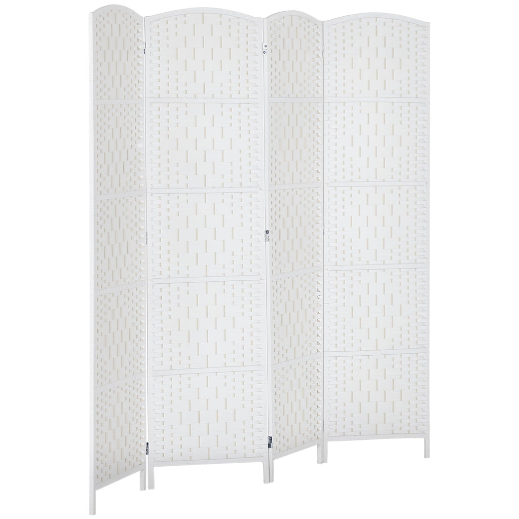 HOMCOM Room Divider 6-Panel, 6FT-Tall Folding Privacy Screen, Natural
