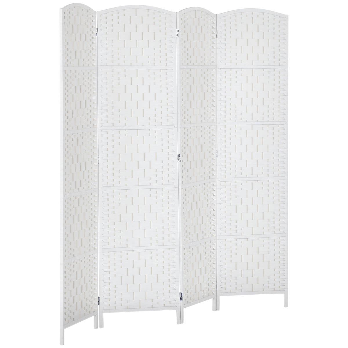 HOMCOM Room Divider 6-Panel, 6FT-Tall Folding Privacy Screen, Natural