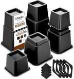 Utopia Bedding Adjustable Bed Risers 3 & 5 Inch, Black, 36-Pack