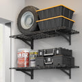 Jusgym 4 Pack Wall Mounted Garage Shelving, 2x3ft, 1400lbs Integrated Grid