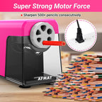 AFMAT 6-Hole Heavy Duty Electric Pencil Sharpener and Robot Pencil Sharpener