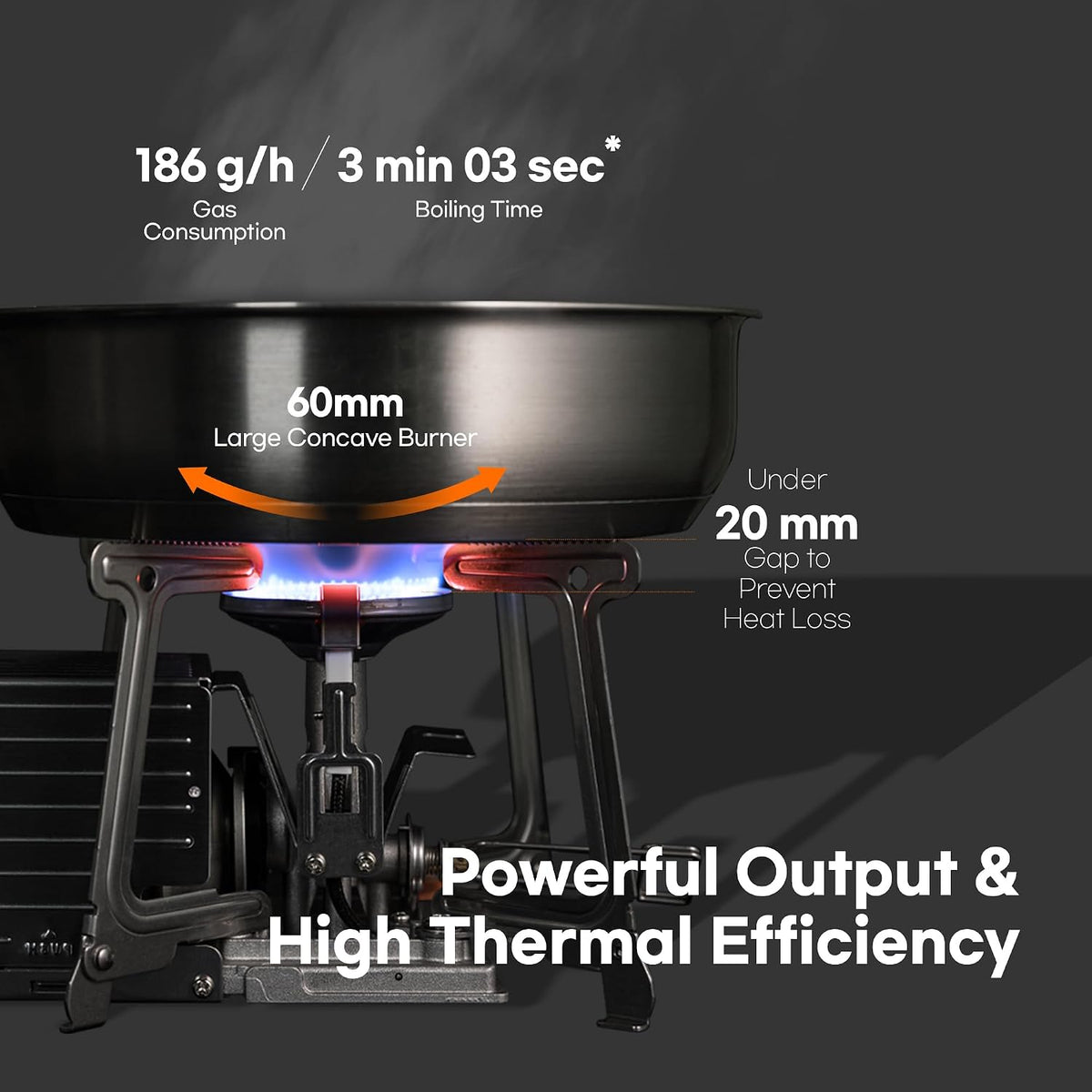 KOVEA Container Foldable Gas Stove for Backpacking & Overlanding