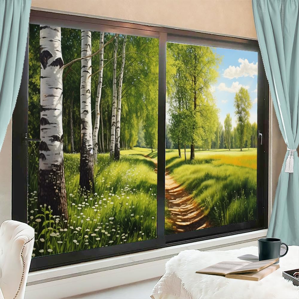 Dense Forest Window Privacy Film 35.4Wx55.1L-inch x2 Pcs