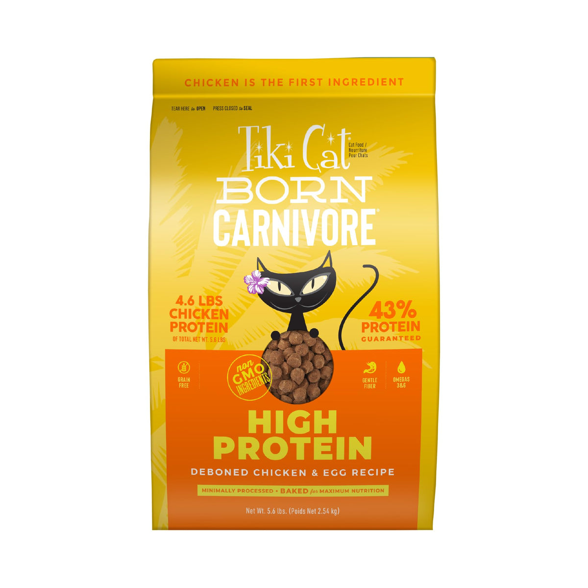 Tiki Cat Born Carnivore Dry Cat Food, Deboned Chicken & Egg, 11.1 lb Bag