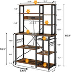 SUPERJARE Large Bakers Rack with Power Outlets, 39.6 Inches Microwave Stand
