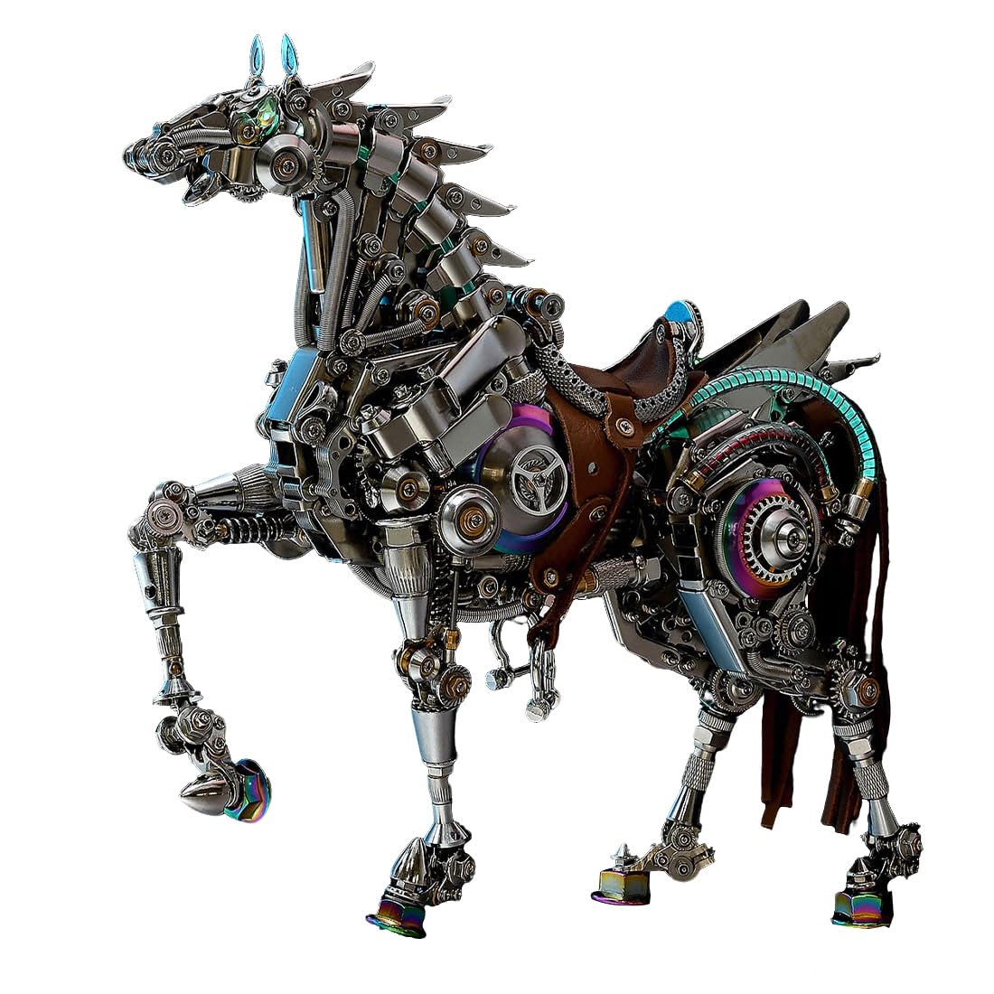 3D Metal Wild Boar Puzzle for Adults to Build, DIY Mechanical Steampunk Bionic Animals Assembly Model Kit, Home Office Display & Collectible Gift (1100 Pieces)