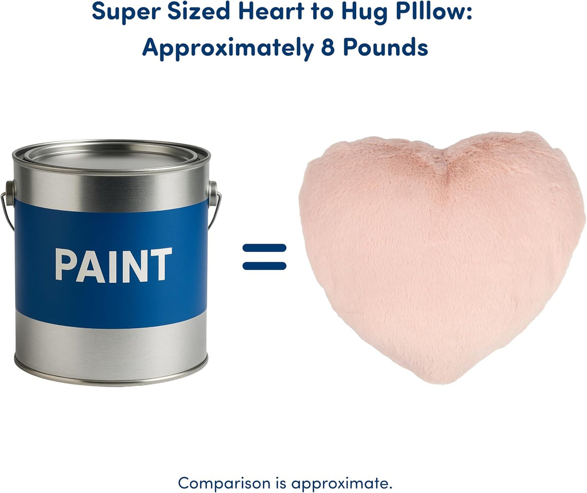HUGIMALS Super Sized Heart to Hug Pillow in Sage | 8 lb Weighted Soft Heart Shaped Sensory Pillow | for Self-Care, Relaxation, Sleep with Cozy Hand Pocket - Thoughtful Gift for Adults, Teens