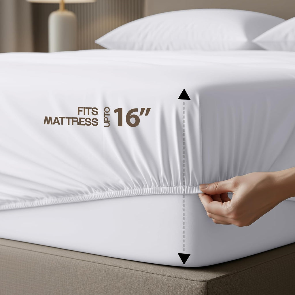 Bulk 8-Pack King Sheet Set, 4pc Set For Hotel, Resort & Motel, White