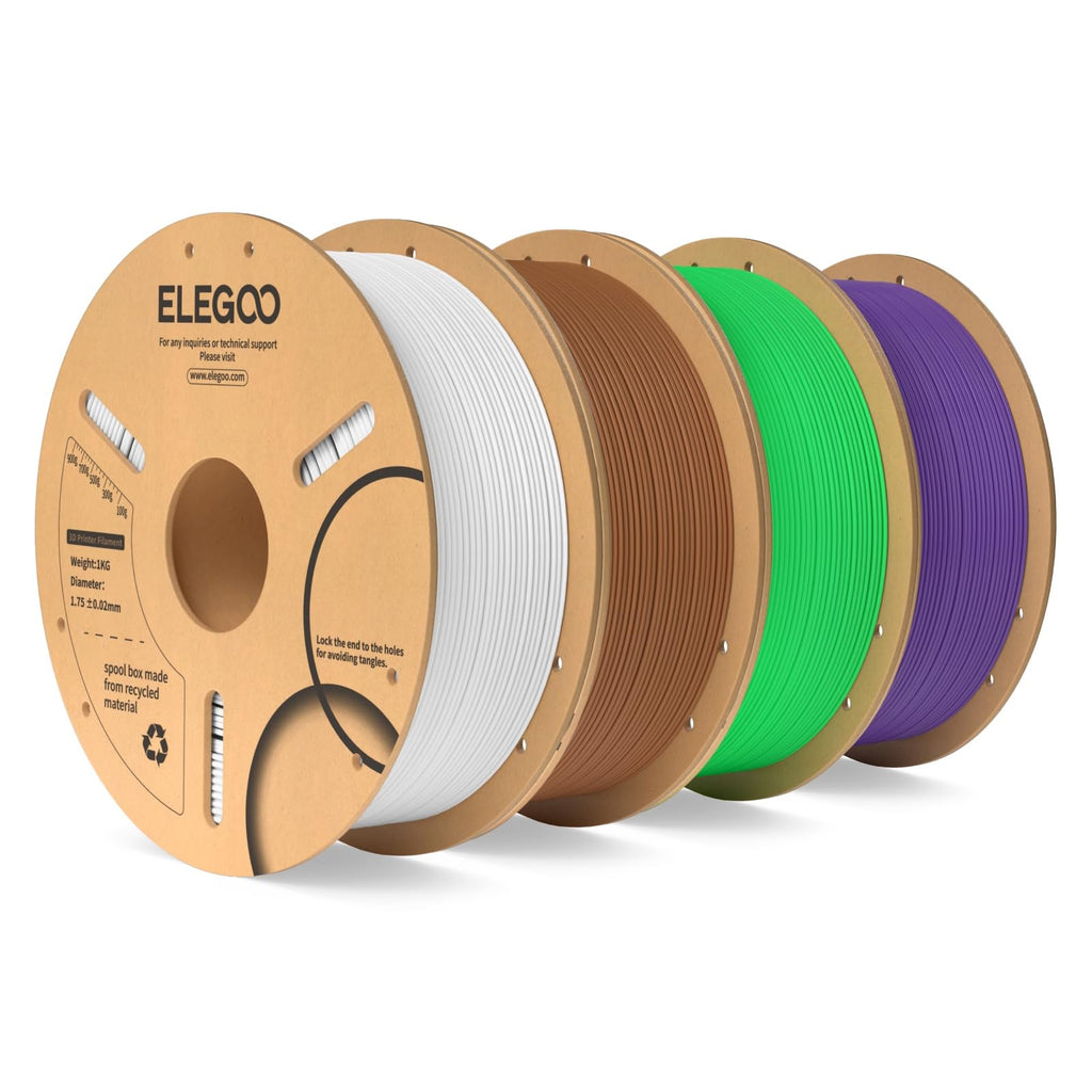 ELEGOO PLA 3D Printer Filament 1.75mm Bundle Multicolors 10KG